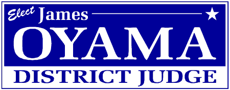 Serif Style District Judge Political Campaign Banner
