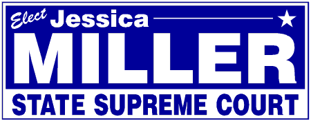 Block Style State Supreme Court Political Campaign Banner