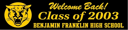 Class Reunion Banner with Panther Mascot 2