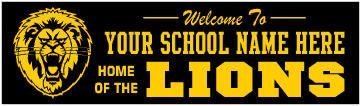 School Mascot Lion Welcome Banner 1