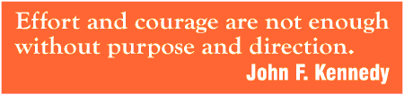 Effort and Courage Kennedy Quote Banner