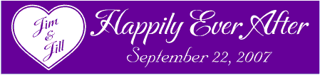 Happily Ever After Heart Wedding Banner
