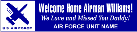 Welcome Home Air Force A10 Banner