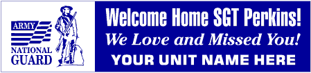 Welcome Home Army National Guard Banner